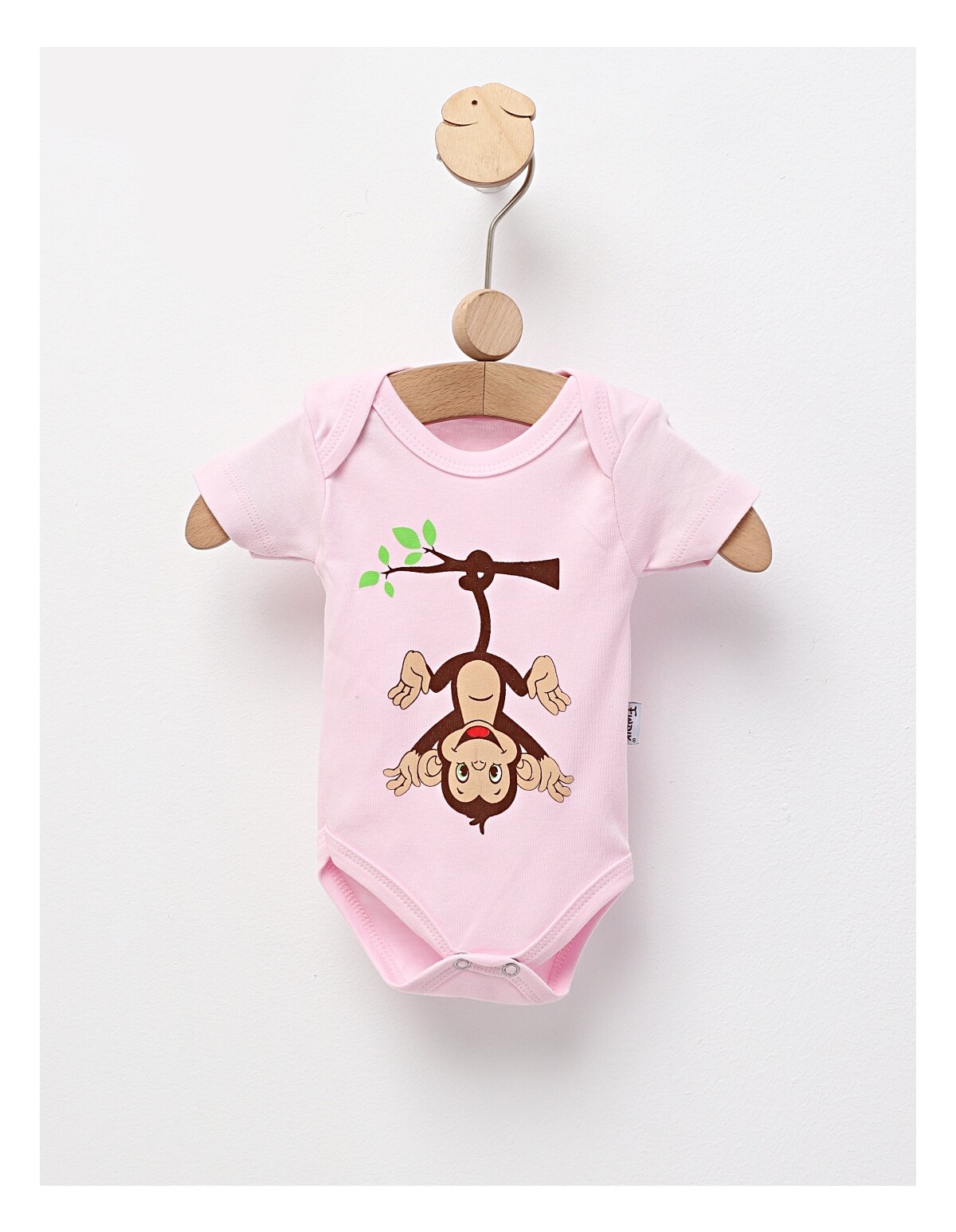 Body bebe, Monkey, model roz-deschis