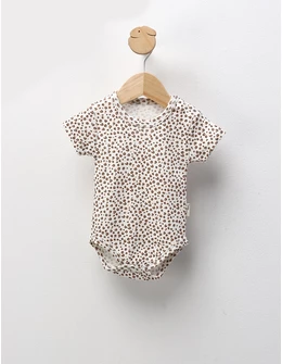 Body bebe MS alb leopard 62 (0-3 luni)