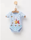 Body bebe, Ursulet si Pestisor, albastru picture - 1