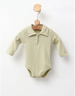 Body cu guler, simplu ML, model verde