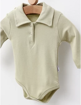 Body cu guler, simplu ML, model verde