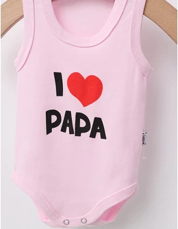 Body maiou I LOVE PAPA roz