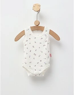 Body maiou petit bebe, Floricele alb