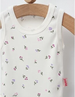 Body maiou petit bebe, Floricele alb