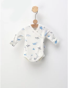 Body ML, Animalute de Savana, alb-blue