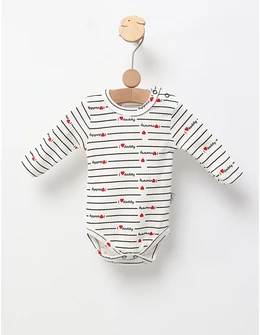 Body ML I Love Mum&Dad, alb-rosu