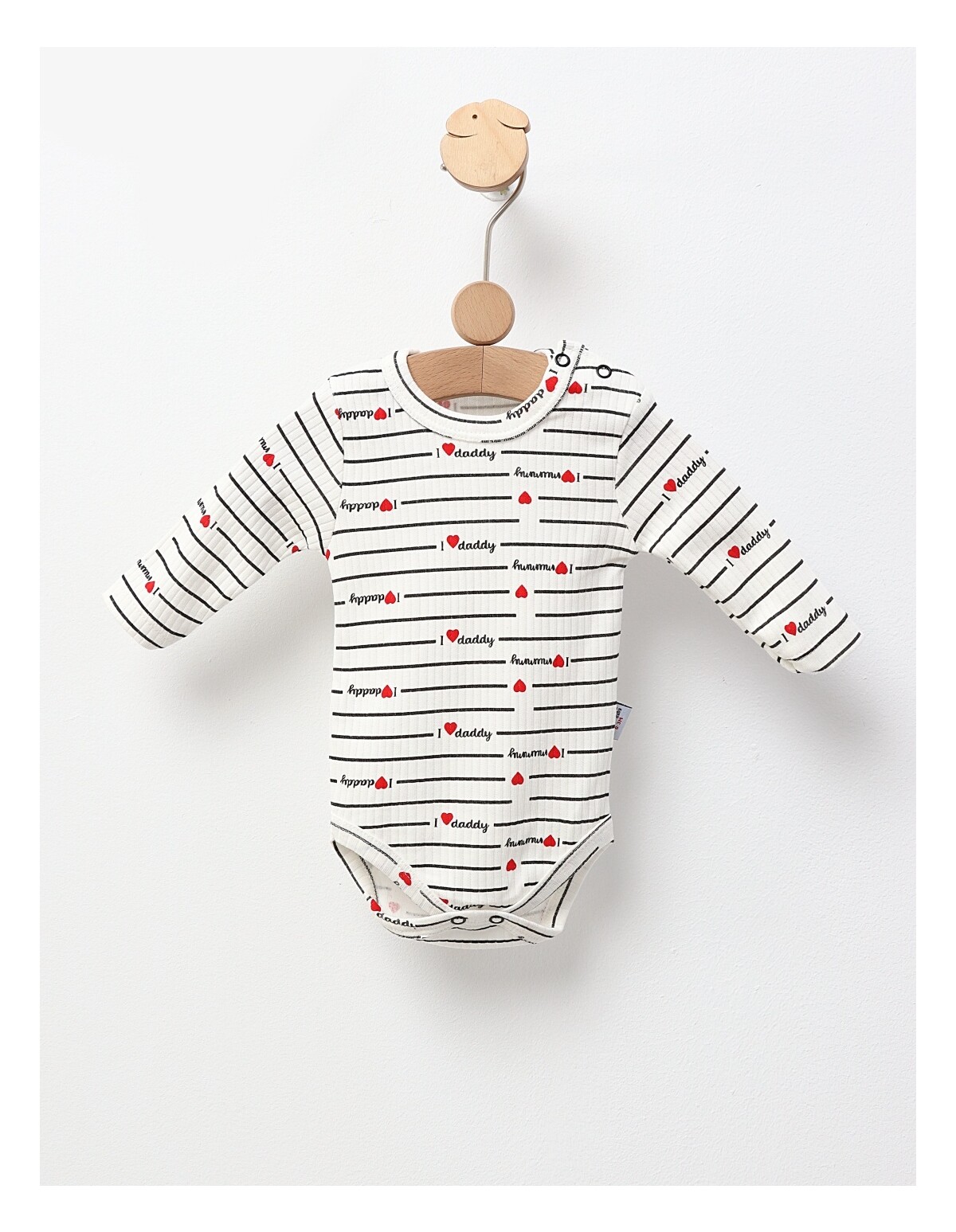 Body ML I Love Mum&Dad, alb-rosu