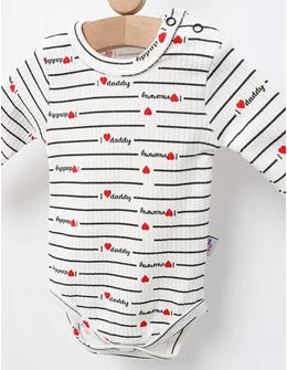 Body ML I Love Mum&Dad, alb-rosu