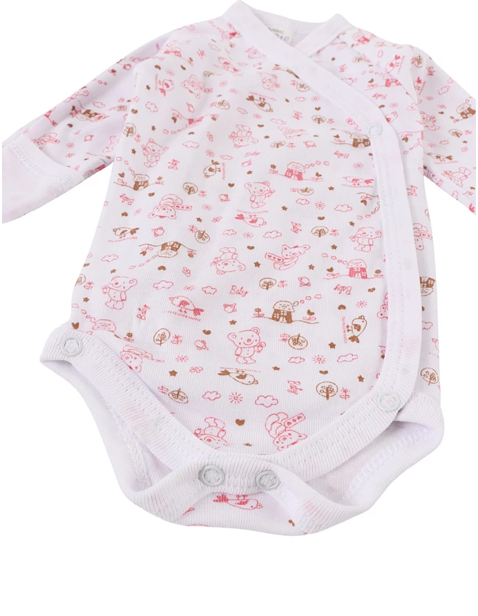 Body ML Imprimat Bear Birds cu ciclam picture - 2