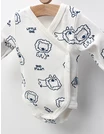 Body ML, Little One, alb-bleumarin picture - 3