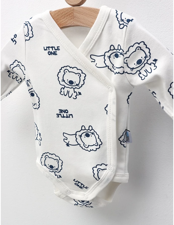 Body ML, Little One, alb-bleumarin picture - 3