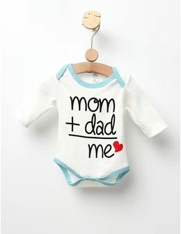 Body ML Mom + Dad = Me model alb-verde