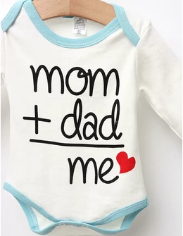 Body ML Mom + Dad = Me model alb-verde