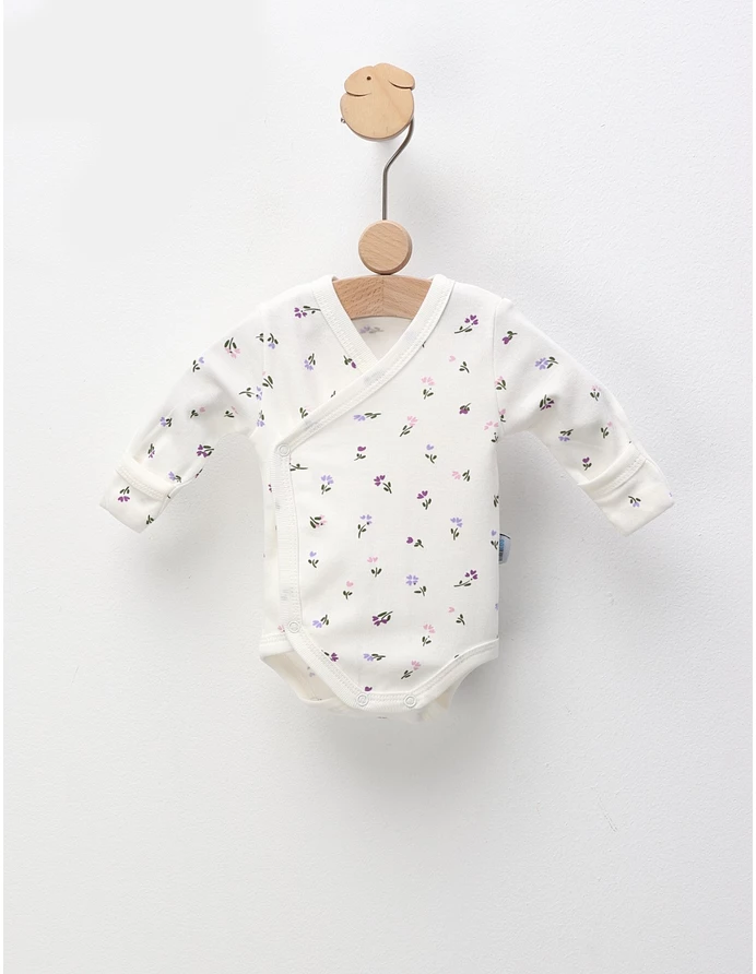 Body ML, Multe Floricele, alb-mov picture - 2