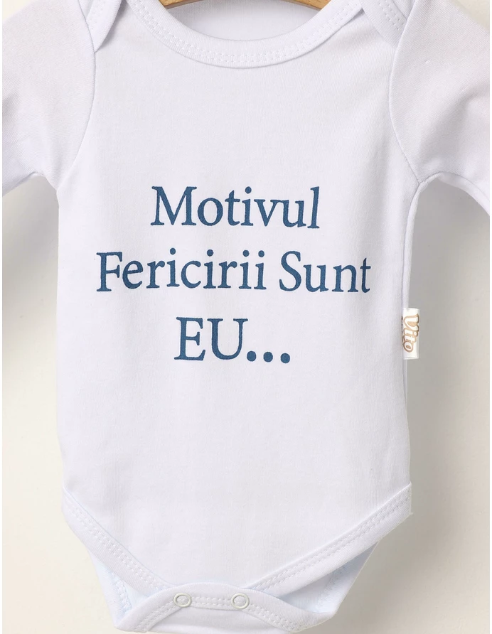 Body Motivul fericirii sunt eu alb-albastru picture - 2
