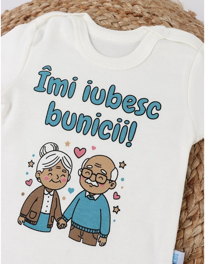 Body MS, Imi Iubesc Bunicii, ecru-albastru picture - 4