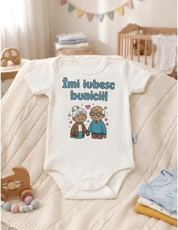 Body MS, Imi Iubesc Bunicii, ecru-albastru