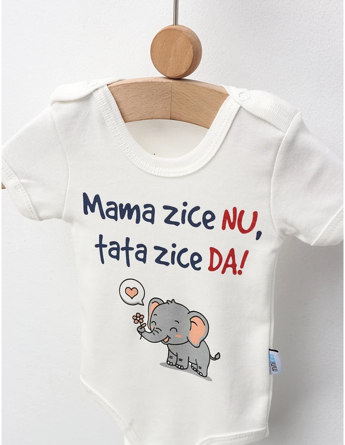 Body MS, Mama zice NU, Tata zice Da!, ecru-albastru picture - 2