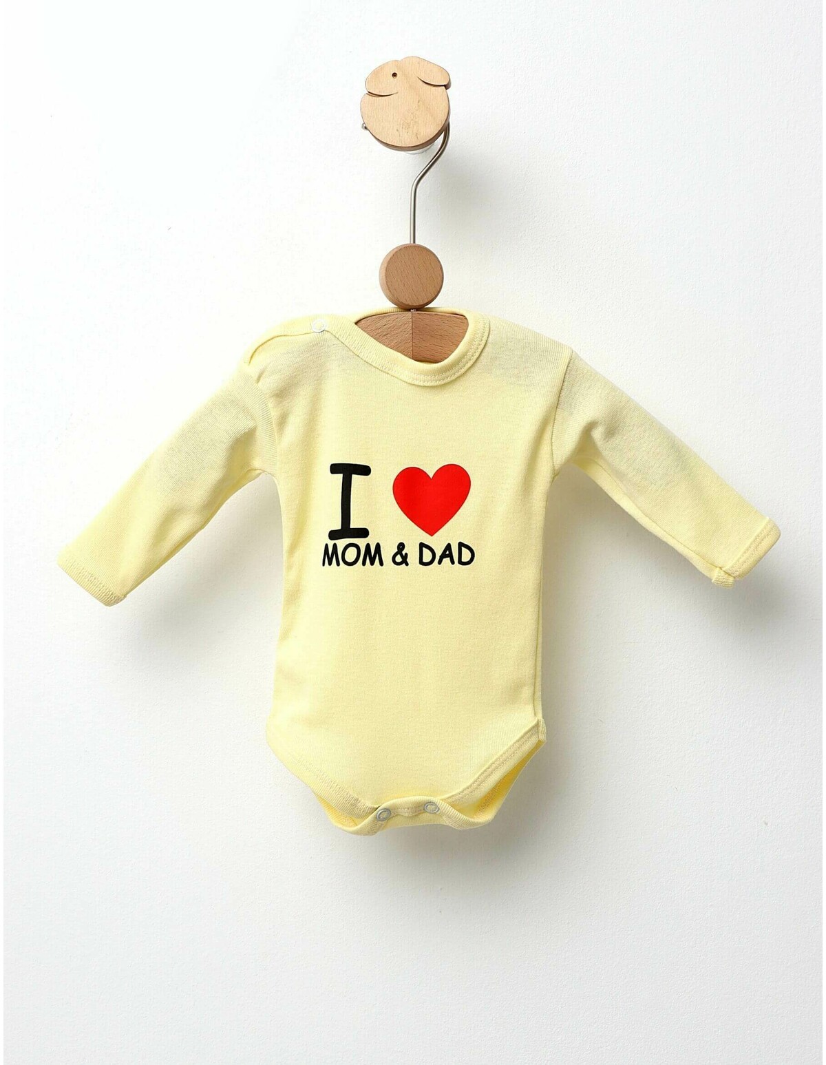Body Romania I Love Mom And Dad galben