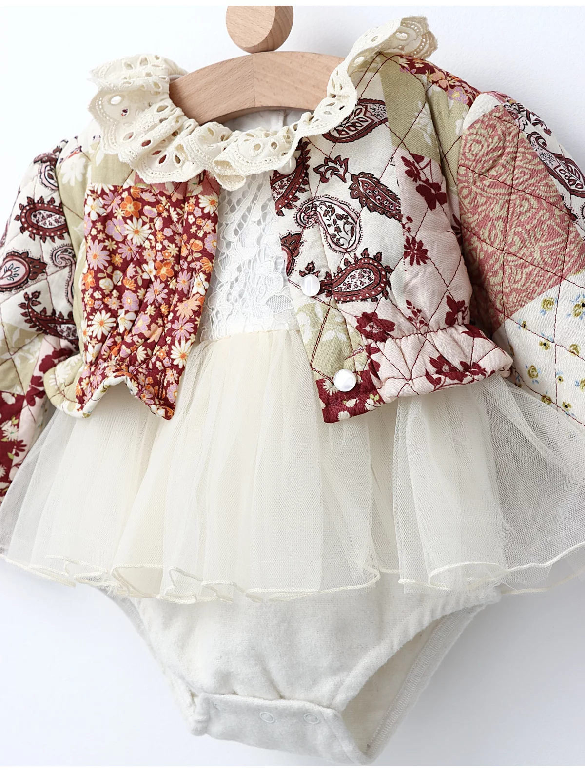 Body stil rochita cu Jacheta Crop multicolor