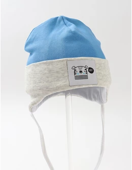 Caciulita copii, hey ursulet, albastru-gri