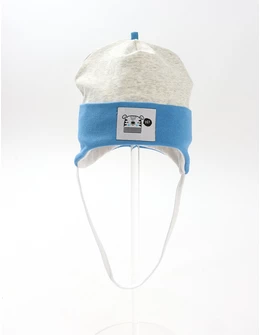 Caciulita copii, hey ursulet, gri-albastru