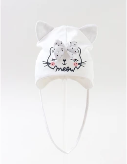Caciulita copii, Meow, alb