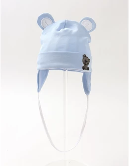 Caciulita copii, ursulet cu urechiuse, blue