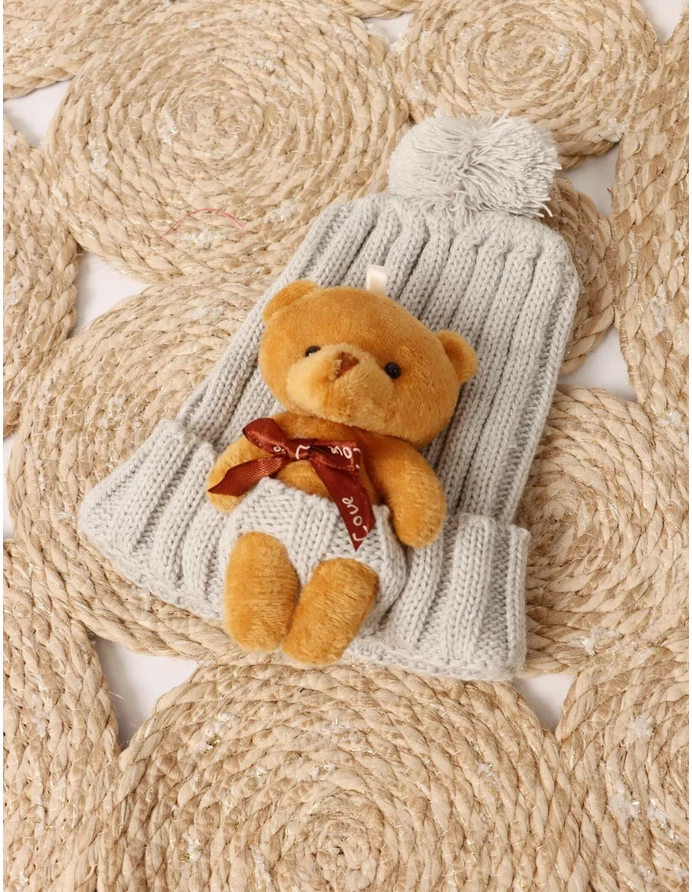 Caciulita Karry cu ursulet-gri picture - 3