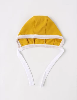 Caciulita stil TICHIE, bumbac glat, galben mustar