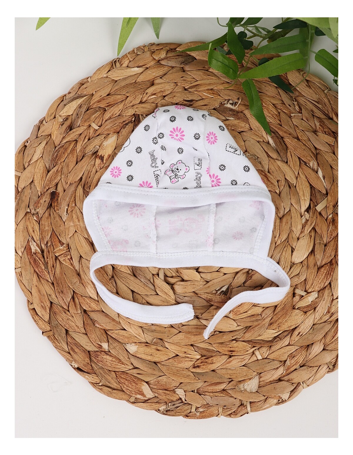 Caciulita stil TICHIE imprimeuri Baby Bear roz