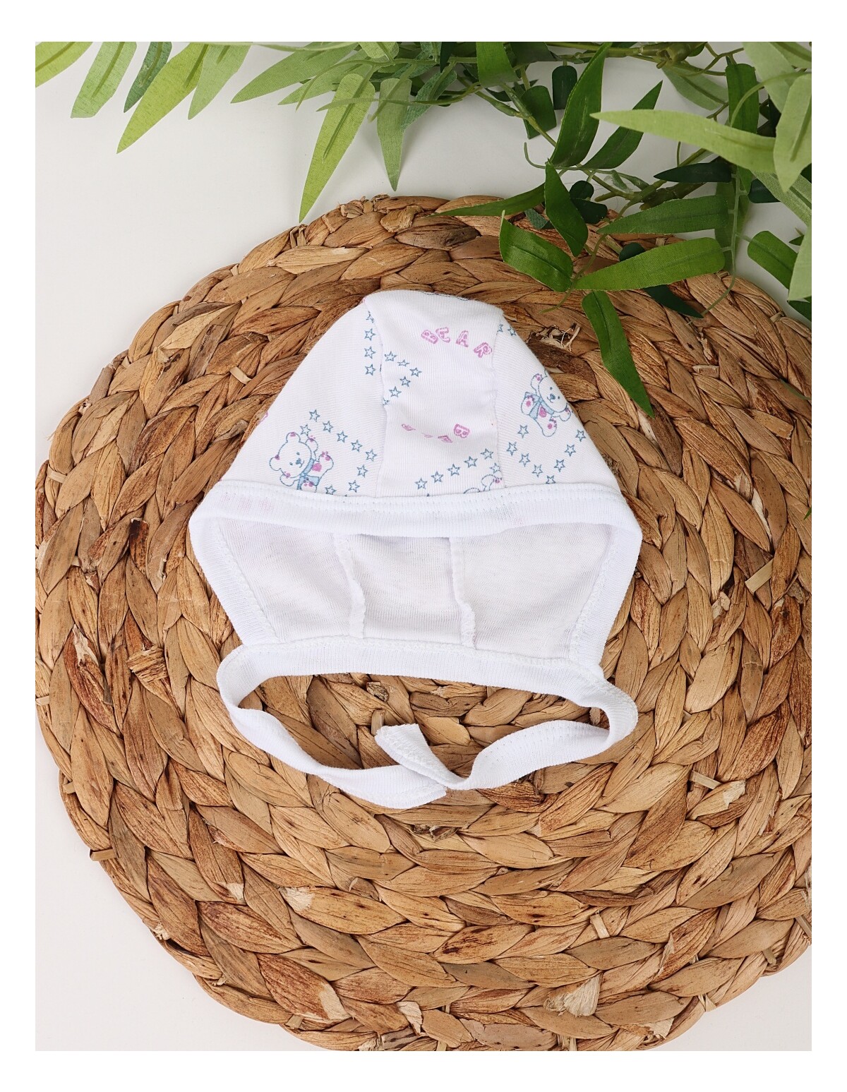 Caciulita stil TICHIE imprimeuri Cute Bear cu mov