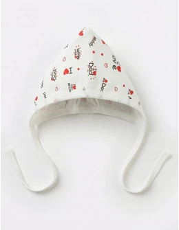 Caciulita stil tichie, Love Mom Dad, cu rosu