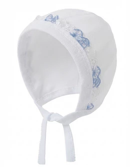 Caciulita stil TICHIE model alb-albastru