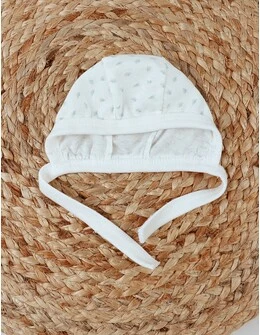 Caciulita stil TICHIE model alb floricele blue