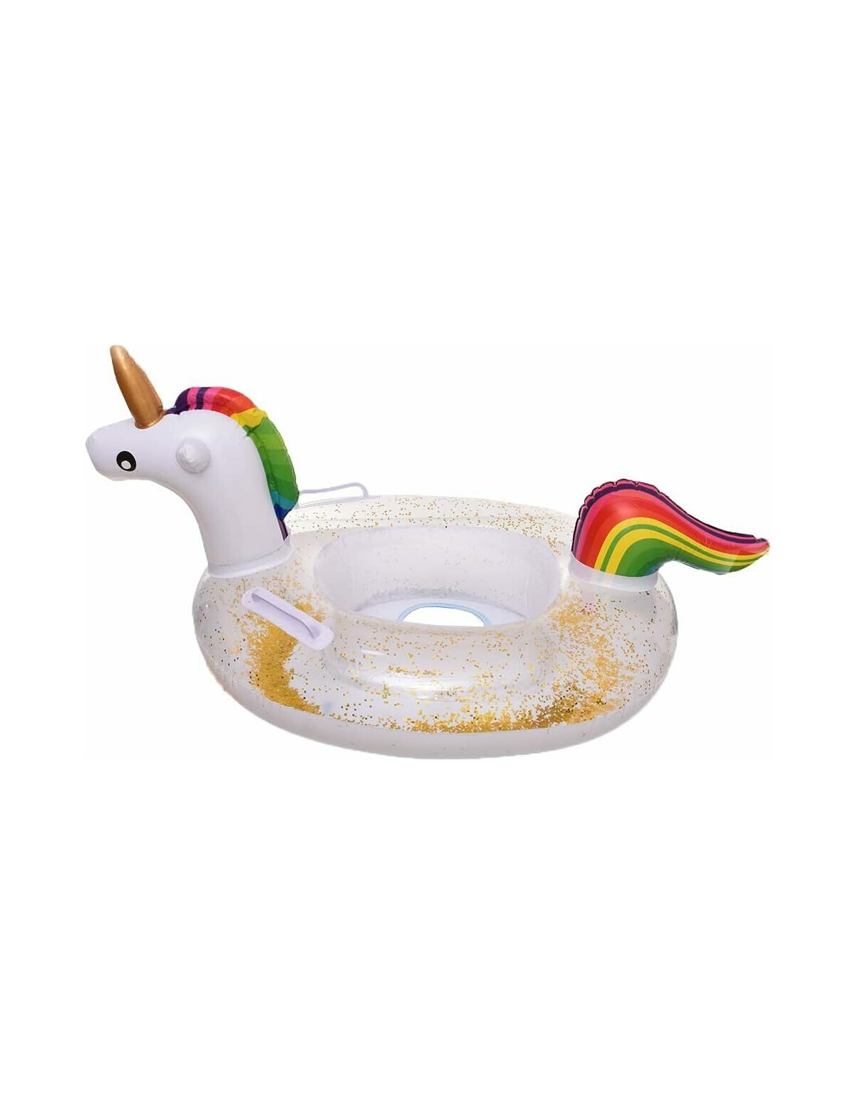 Colac de apa Unicorn alb cu sclipici