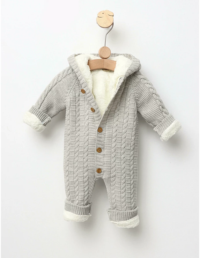 Combinezon Crosetat Winter Sky imblanit gri picture - 7