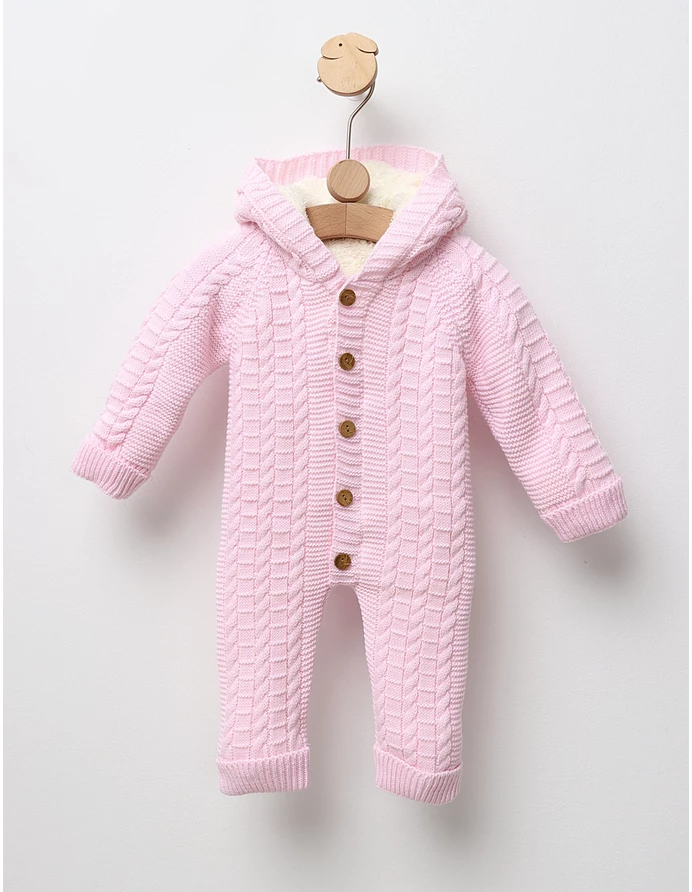 Combinezon Crosetat Winter Sky imblanit roz picture - 4