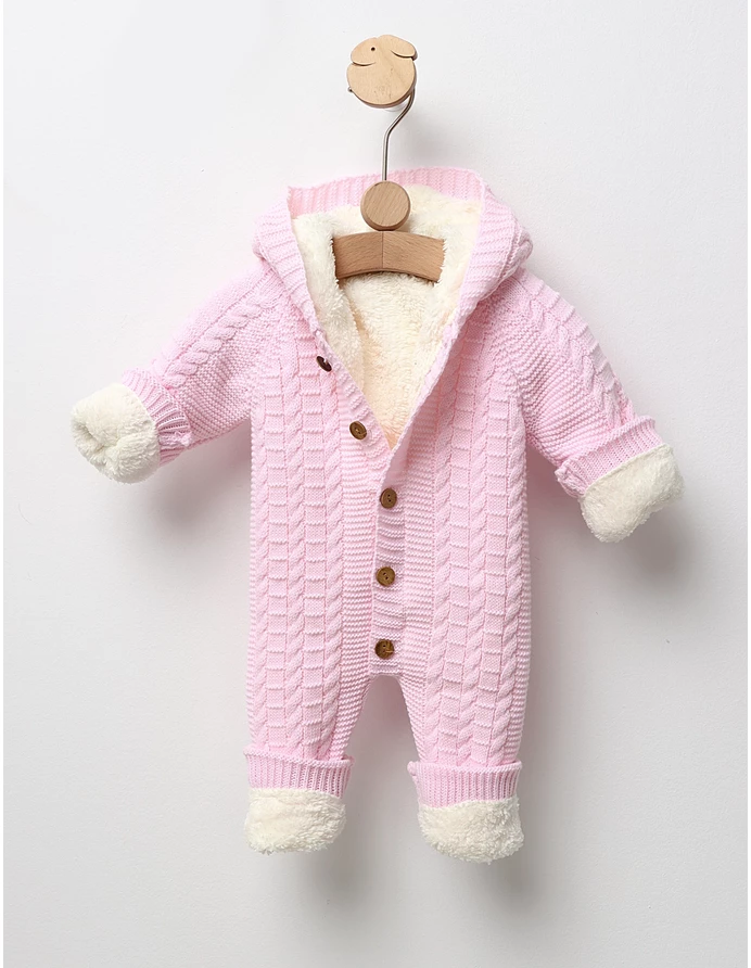 Combinezon Crosetat Winter Sky imblanit roz picture - 7
