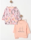 Compleu 3 piese BABY GIRL model coral 4