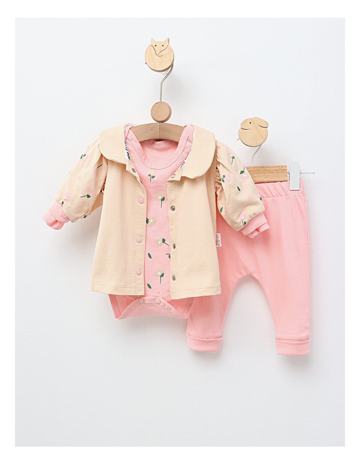 Compleu 3 piese Bebe Girl model roz