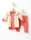 Compleu 3 piese Bebe Girl model roz-prafuit picture - 1