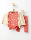 Compleu 3 piese Bebe Girl model roz-prafuit picture - 3