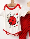Compleu 3 piese, Sweet Bug, cu rosu picture - 2