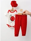 Compleu 3 piese, Sweet Bug, cu rosu picture - 3