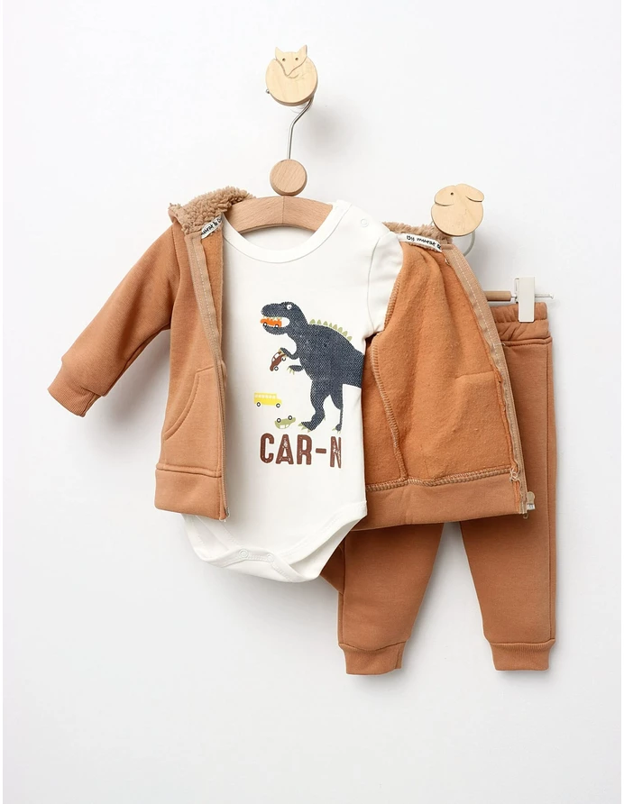 Compleu 3 piese Trex Dino model bej picture - 2