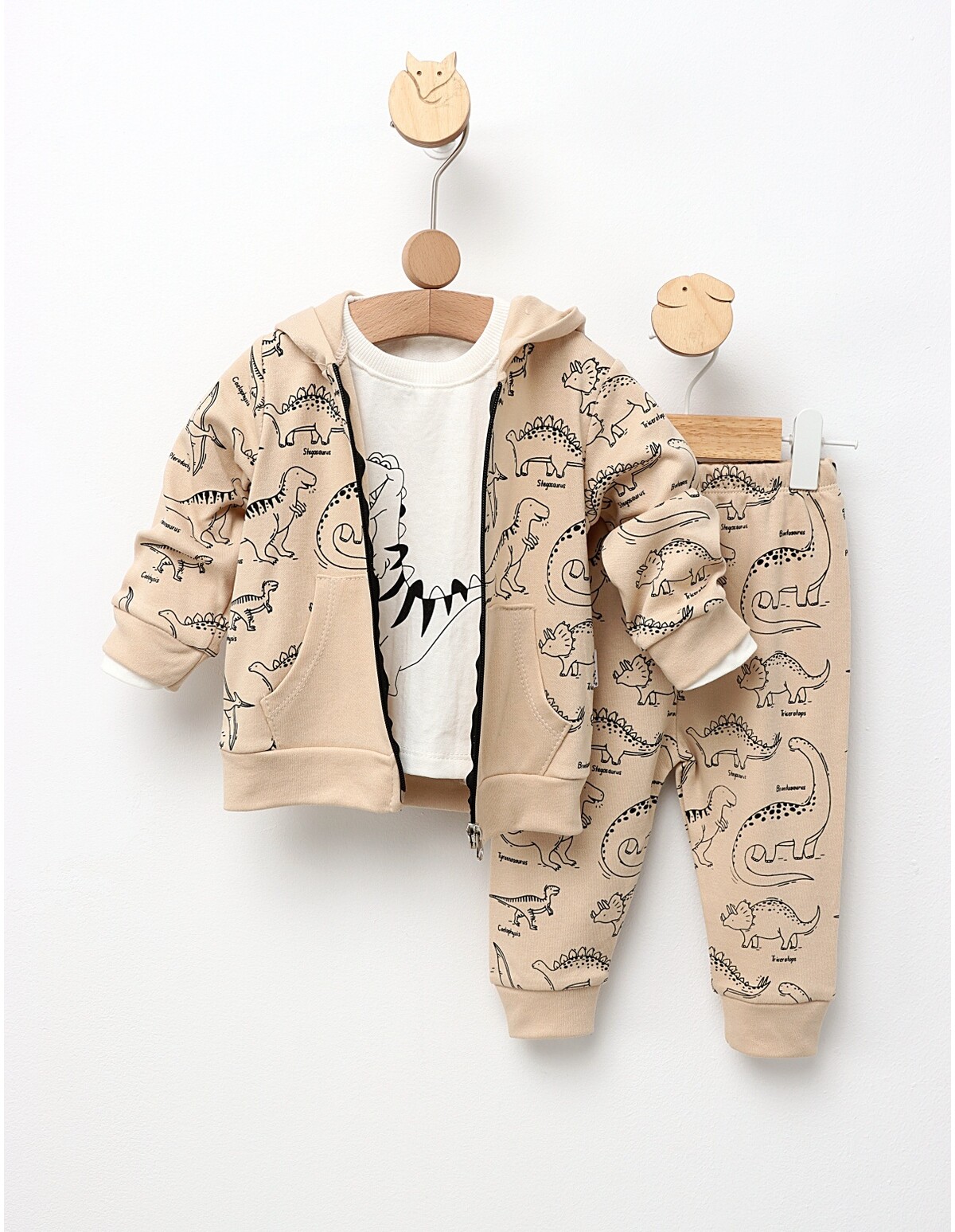 Compleu baieti, Dino T-rex, model crem
