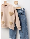 Compleu Bluza+Blug, For Hearts, crem picture - 2