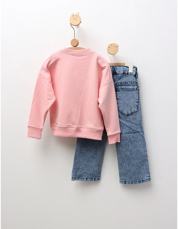 Compleu Bluza+Blug, For Hearts, roz picture - 5