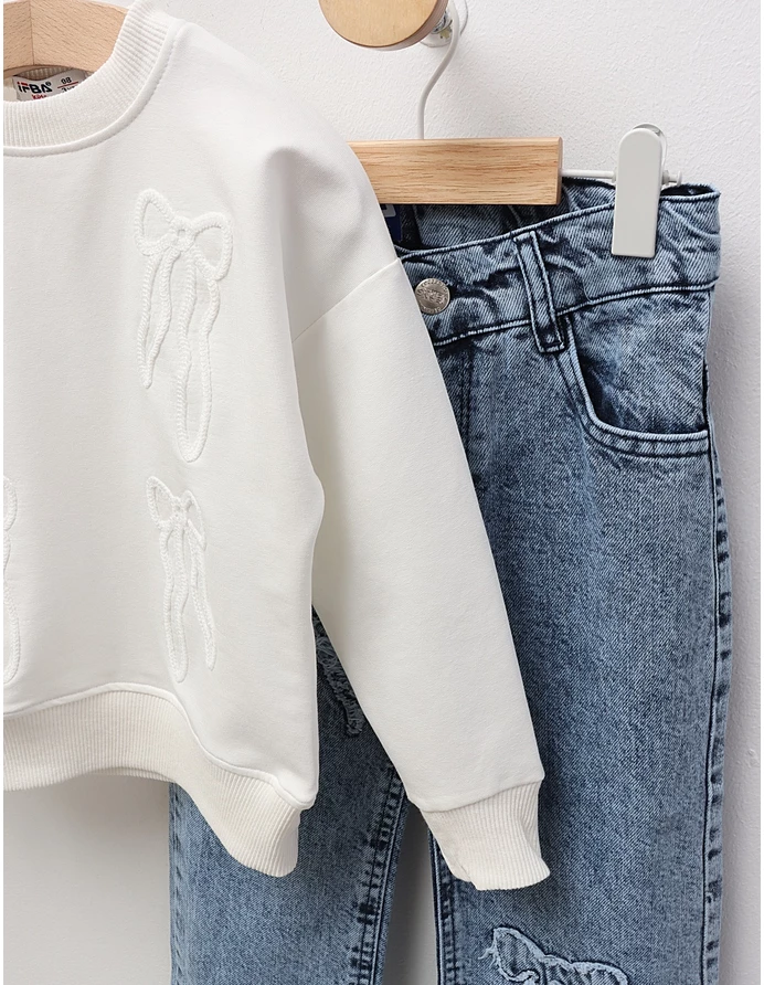 Compleu Bluza+Blug Fundite, alb picture - 2